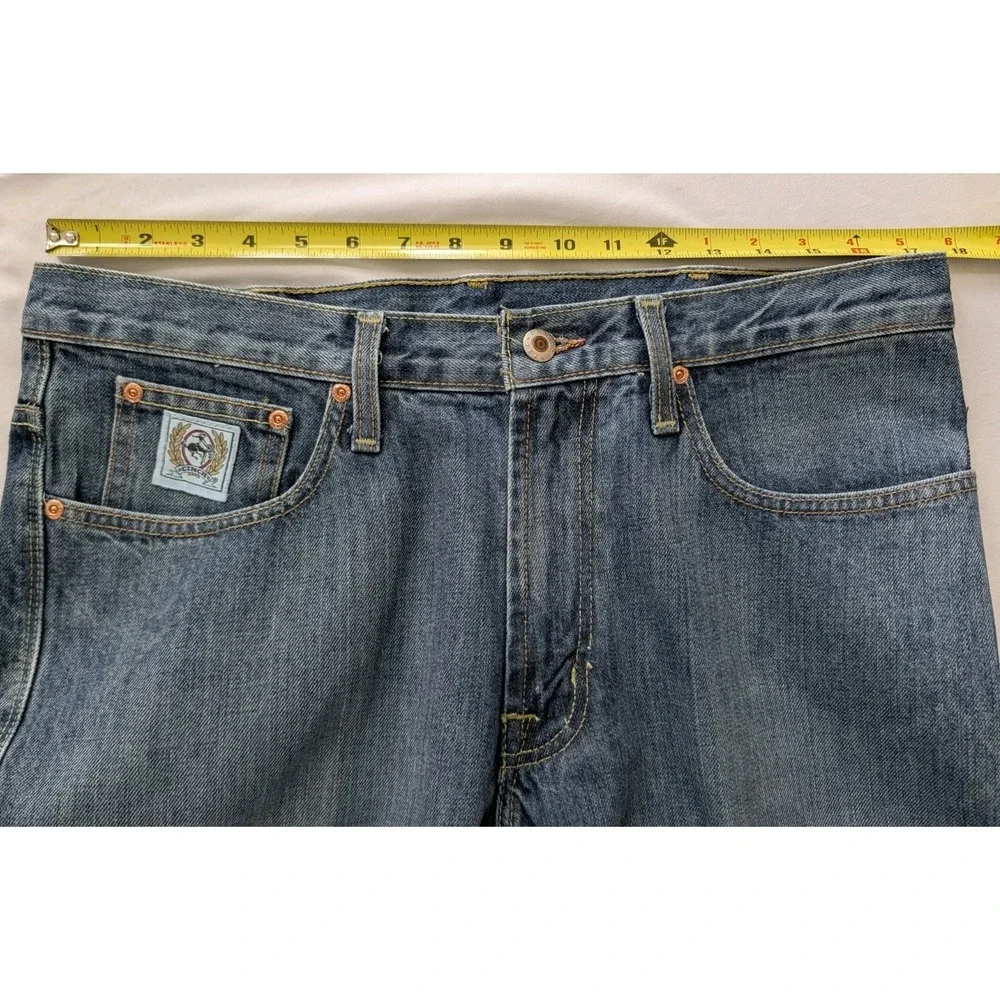 Cinch Green Label Original Fit Denim Jeans Men's 34x34(35x35) Med Wash Creased